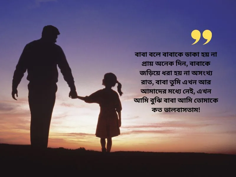 বাবাকে মিস করা নিয়ে স্ট্যাটাস